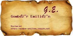 Gombár Emilián névjegykártya